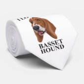 Cravate Amour de Basset Hound (Roulé)