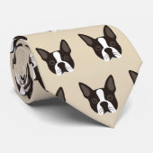 Cravate Amour de chiot de Boston Terrier mon animal (Roulé)