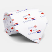 Cravate Amour et la Croatie de paix (Roulé)
