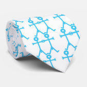 Cravate Amour Hommes Icône Art Bleu (Roulé)