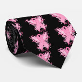 Cravate Amour rose de ruban (Roulé)