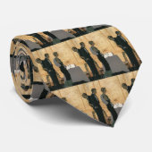 Cravate Amour vintage et romance, Couple Dîner Élégant (Roulé)