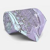 Cravate Amoureux de la nature Lavender et Feuilles de l'âg (Roulé)