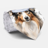 Cravate Amoureux de les chiens de Noël du berger australie (Roulé)