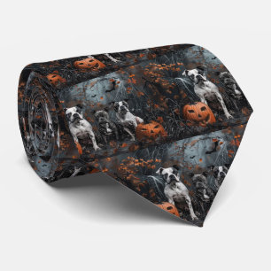 Cravate Amstaff Halloween Nuit Canine