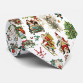 Cravate Amusant Noël Rétro Vintage Fête (Roulé)