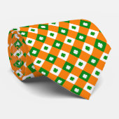 Cravate Amusant St Patrick's Irish Green Orange Clover Pla (Roulé)