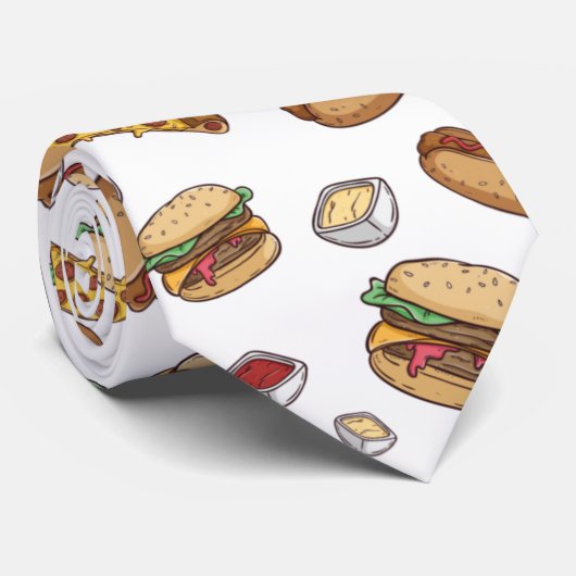 Cravate Amusante Conception de restauration rapide - Hambu (Roulé)