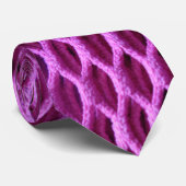 Cravate amusante rose violet Fuchsia Crochet look (Roulé)