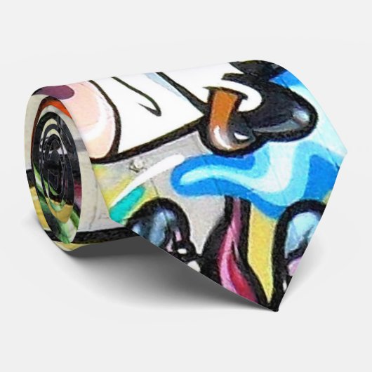 Cravate Amusement de graffiti (Roulé)