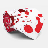 Cravate Amusement de taches rouges (Roulé)