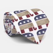 Cravate Amusement républicain d'éléphant politique (Roulé)