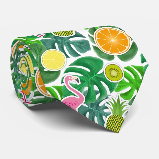 Cravate Amusement tropical d'été (Roulé)