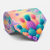 Cravate Ananas coloré (Roulé)