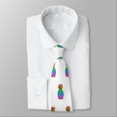 Cravate Ananas coloré arc-en-ciel (Attaché)
