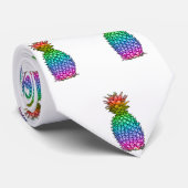 Cravate Ananas coloré arc-en-ciel (Roulé)
