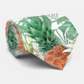 Cravate Ananas, couple doux. (Roulé)