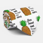 Cravate Ananas de sable de Sun à disposition (Roulé)