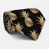 Cravate Ananas en or Faux, couleur do-it-yourself Motif ré (Roulé)