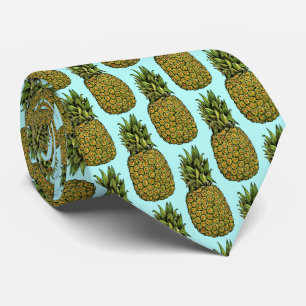 Cravate Ananas mignon d'art d'aquarelle