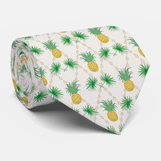 Cravate Ananas, rétro (Roulé)