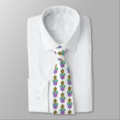 Cravate Ananas rose tropicale (Attaché)