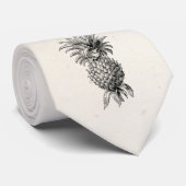 Cravate Ananas vintages d'illustration d'ananas de 1800s (Roulé)