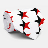 Cravate Anarchisme noir et rouge d'Anarcho-Syndicalisme (Roulé)