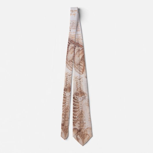 Cravate Anatomie humaine Squelette os par Leonardo da Vinc (Dos)
