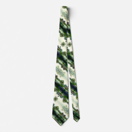 Cravate Ancien Japonais Samurai Satin Motif (Devant)