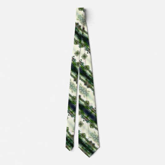 Cravate Ancien Japonais Samurai Satin Motif (Dos)
