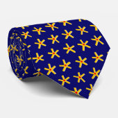 Cravate Ancien Motif égyptien Star V2 - Bleu foncé (Roulé)