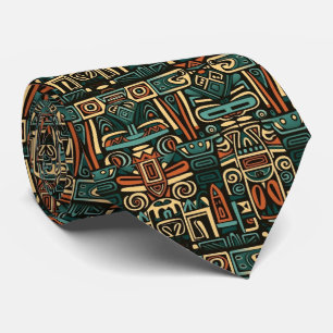 Cravate Ancien Motif tribal Monogrammé
