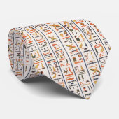 Cravate ancient egypt hieroglyphes pattern background hist (Roulé)