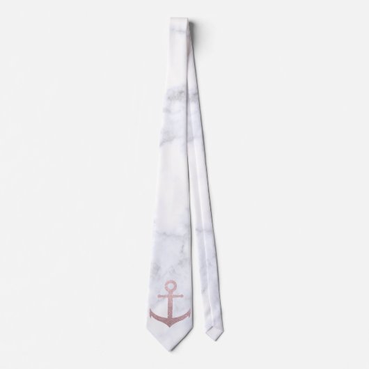 Cravate Ancrage de parties scintillant en or rose classiqu (Devant)