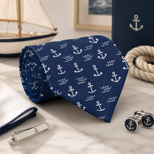 Cravate Ancre de marine classique