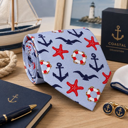 Cravate Ancre de marine classique