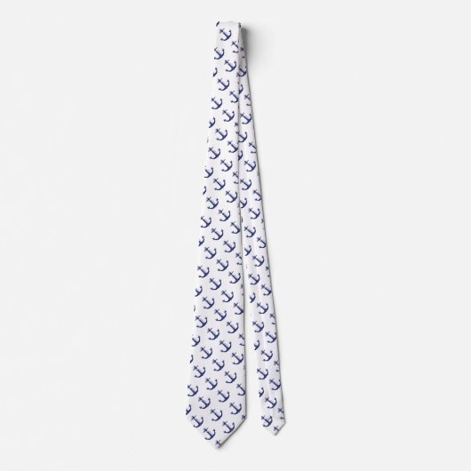 Cravate Ancre marine Bleu (Devant)