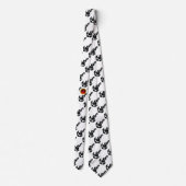 Cravate ANCRES ANTIQUES, POISSON, GEM RUBY Blanc noir Naut (Dos)