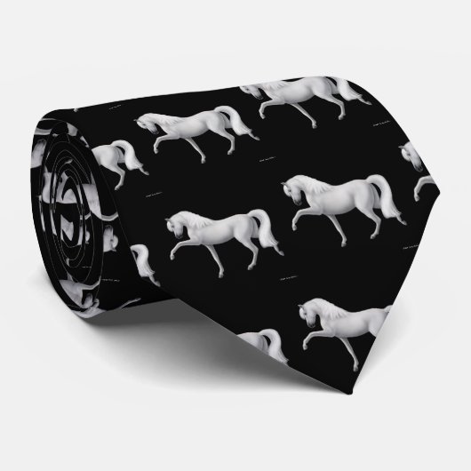 Cravate andalouse blanche de cheval (Roulé)