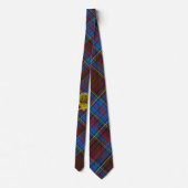 Cravate Anderson Tartan avec Clan Motto & Emblem (Dos)