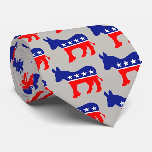 Cravate âne démocrate (Roulé)