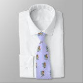 Cravate Anémones et Bluets (Attaché)