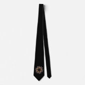 Cravate Ange Abstraite ailes Mandala Monogramme fractal (Devant)