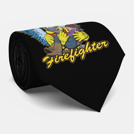 Cravate Ange de sapeur-pompier (Roulé)