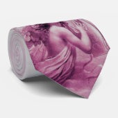 Cravate ANGE JOUER LYRA SUR LES NUAGES rose violet (Roulé)