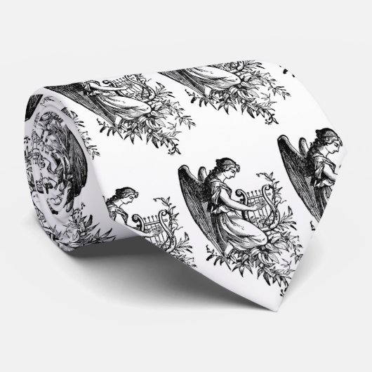 Cravate Angel With Harp And Flora Neck Tie (Roulé)