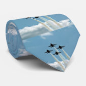 Cravate Anges bleus dans le salon de l'aéronautique (Roulé)