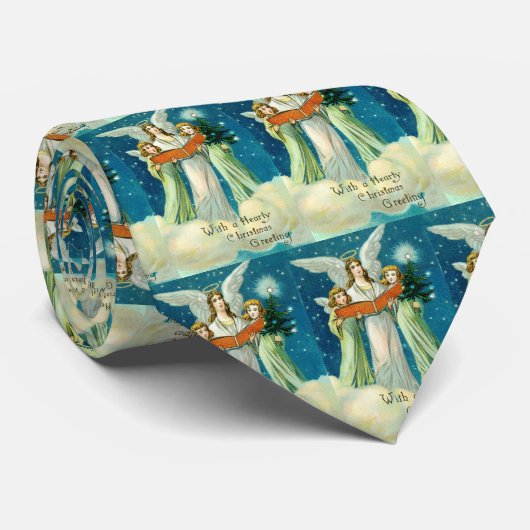 Cravate Anges chaleureux de Noël (Roulé)