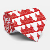 Cravate Angkor Vat Cambodgien / Drapeau Khmer (Roulé)